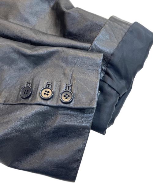 DKNY（ダナキャランニューヨーク）DKNY (ダナキャランニューヨーク) レザージャケット ブラック サイズ:Lの古着・服飾アイテム