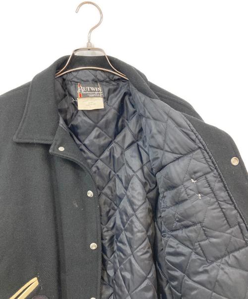 butwin（バトウィン）butwin (バトウィン) 袖レザースタジャン ブラック サイズ:SIZE Lの古着・服飾アイテム