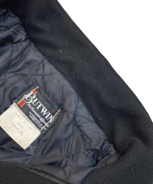 butwin（バトウィン）butwin (バトウィン) 袖レザースタジャン ブラック サイズ:SIZE Lの古着・服飾アイテム