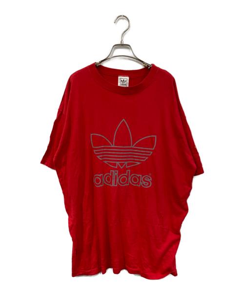 adidas（アディダス）adidas (アディダス) プリントTシャツ レッド サイズ:XLの古着・服飾アイテム