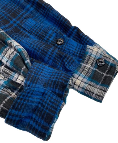 BAL（バル）BAL (バル) チェックシャツ ブルー サイズ:LARGEの古着・服飾アイテム