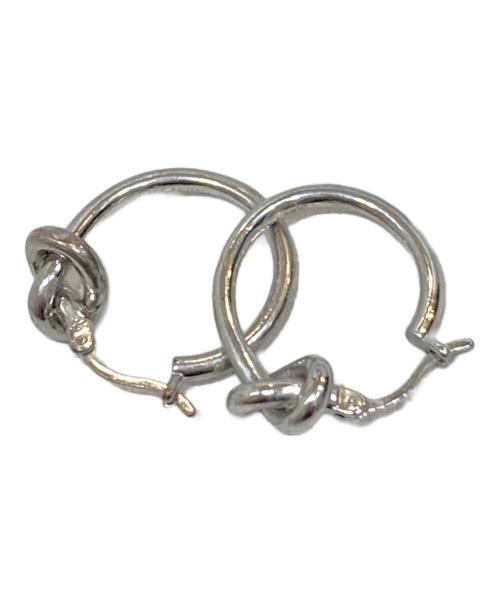 CELINE（セリーヌ）CELINE (セリーヌ) ノットスモールフープピアス シルバーの古着・服飾アイテム