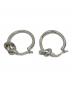 CELINE (セリーヌ) ノットスモールフープピアス シルバー：28000円