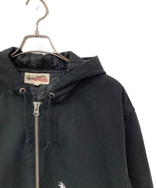 stussy（ステューシー）stussy (ステューシー) CANVAS INSULATED WORK JACKET/キャンバスインシュレイテッドワークジャケット ブラック サイズ:SIZE XLの古着・服飾アイテム