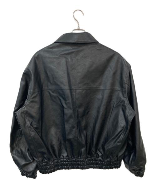 WYM LIDNM（ウィム バイ リドム）WYM LIDNM (ウィム バイ リドム) ARTIFICIAL GRAIN SHORT BLOUSON/アーティフィシャルグレインショートブルゾン ブラック サイズ:SIZE Mの古着・服飾アイテム