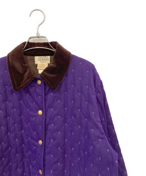 HERMES（エルメス）HERMES (エルメス) パドックコート パープル サイズ:SIZE 42の古着・服飾アイテム