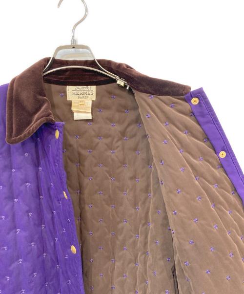 HERMES（エルメス）HERMES (エルメス) パドックコート パープル サイズ:SIZE 42の古着・服飾アイテム