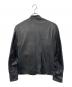 NANO BASE (ナノベース) ラムレザーシングルライダースジャケット ブラック サイズ:L：5000円