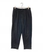 COMME des GARCONS HOMMEコムデギャルソン オム）の古着「ウールリネン スラックス」｜ブラック