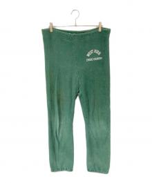Champion REVERSE WEAVE（チャンピオン リバース ウィーブ）の古着「70’s カレッジロゴスウェットパンツ」｜グリーン