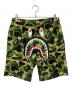 A BATHING APE（ア ベイシング エイプ）の古着「ABC camo shark sweatshort」｜グリーン