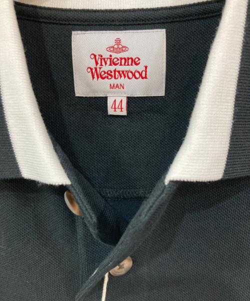 Vivienne Westwood man（ヴィヴィアン ウェストウッド マン）Vivienne Westwood man (ヴィヴィアン ウェストウッド マン) ポロシャツ ブラック サイズ:44の古着・服飾アイテム