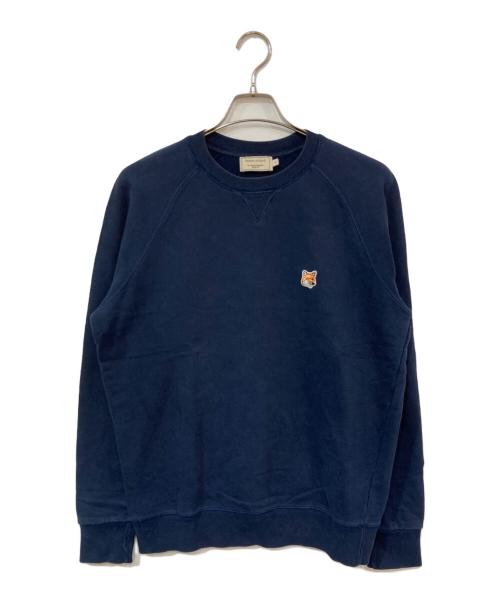 maison kitsune（メゾンキツネ）maison kitsune (メゾンキツネ) ラグランスウェット ネイビー サイズ:SIZE Sの古着・服飾アイテム