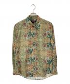CABANキャバン）の古着「コットン パレルモフラワープリントレギュラーシャツ」｜カーキ