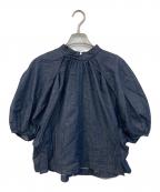 ELENDEEKエレンディーク）の古着「ボリューム2WAYブラウス」｜インディゴ