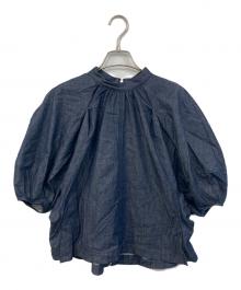 ELENDEEK（エレンディーク）の古着「ボリューム2WAYブラウス」｜インディゴ