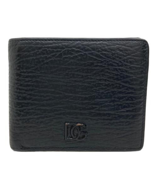 DOLCE & GABBANA（ドルチェ＆ガッバーナ）DOLCE & GABBANA (ドルチェ＆ガッバーナ) 2つ折り財布 ブラックの古着・服飾アイテム