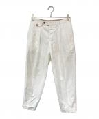 PT01ピーティーゼロウーノ）の古着「CARROT FIT 2タックパンツ」｜ホワイト