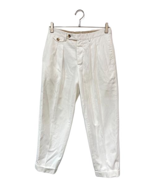 PT01（ピーティーゼロウーノ）PT01 (ピーティーゼロウーノ) CARROT FIT 2タックパンツ ホワイト サイズ:SIZE 44の古着・服飾アイテム