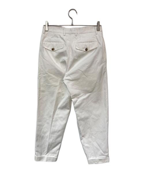 PT01（ピーティーゼロウーノ）PT01 (ピーティーゼロウーノ) CARROT FIT 2タックパンツ ホワイト サイズ:SIZE 44の古着・服飾アイテム