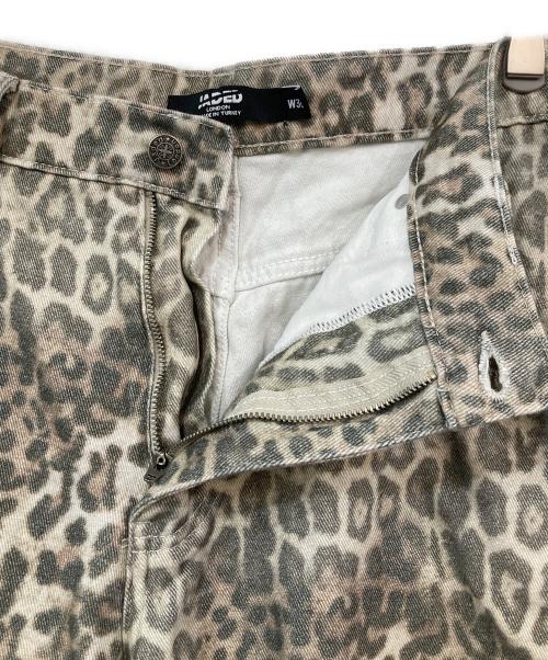 Jaded London（ジェイデッドロンドン）Jaded London (ジェイデッドロンドン) レオパードデニムパンツ ブラウン サイズ:30の古着・服飾アイテム