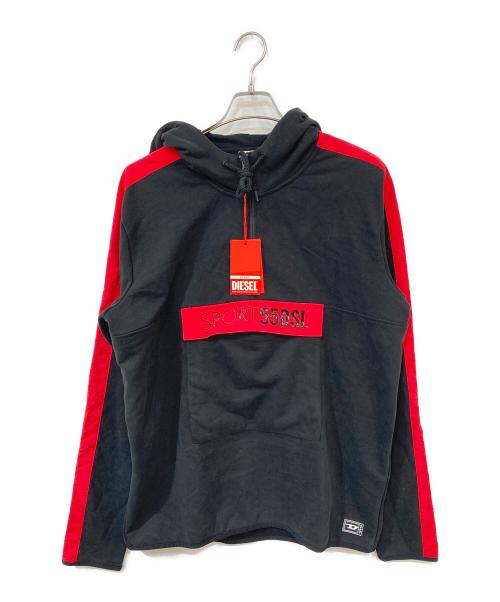 DIESEL（ディーゼル）DIESEL (ディーゼル) プルオーバーパーカー ブラック サイズ:SIZE XL 未使用品の古着・服飾アイテム