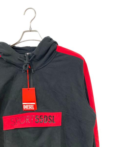 DIESEL（ディーゼル）DIESEL (ディーゼル) プルオーバーパーカー ブラック サイズ:SIZE XL 未使用品の古着・服飾アイテム