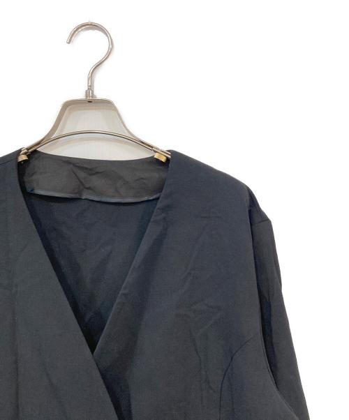 esteta（エステータ）esteta (エステータ) ウールダブルクロス ワンピース ブラック サイズ:SIZE 46の古着・服飾アイテム