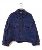 MAISON SPECIALメゾンスペシャル）の古着「カラーループツイードジャケット」｜ブルー