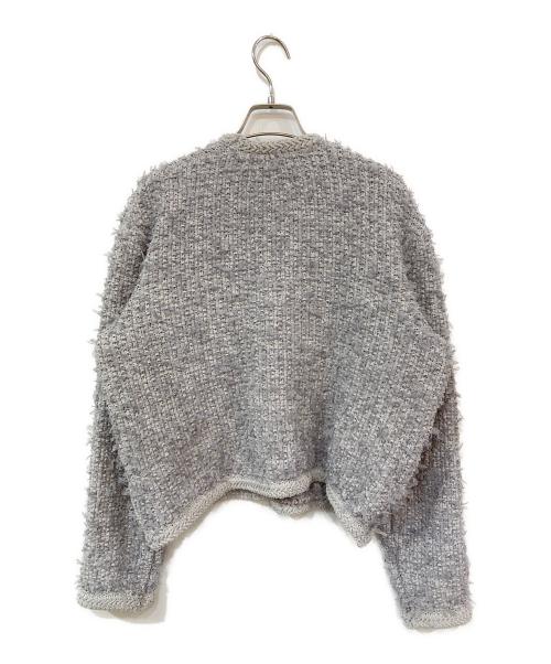Mila Owen（ミラオーウェン）Mila Owen (ミラオーウェン) ニットツイードショートジャケット グレー サイズ:SIZE 1の古着・服飾アイテム