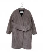 LE CIEL BLEUルシェルブルー）の古着「チェックバルーンコート」｜マルチカラー