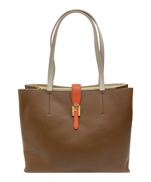 FURLA（フルラ）FURLA (フルラ) SOFIA L トートバッグ ブラウンの古着・服飾アイテム