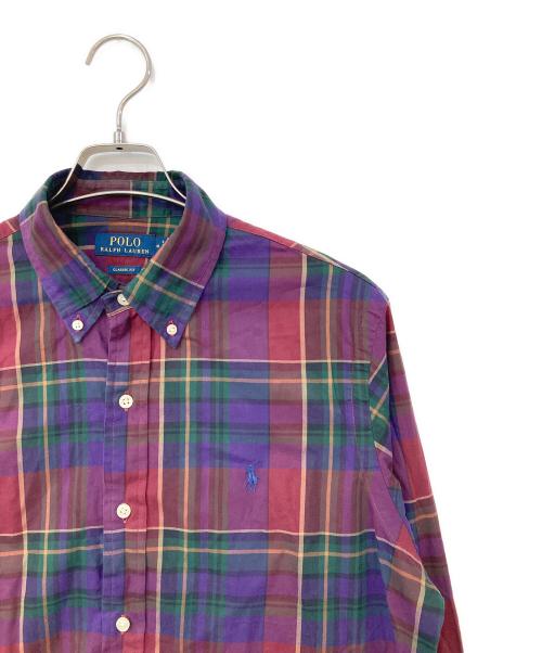 POLO RALPH LAUREN（ポロ・ラルフローレン）POLO RALPH LAUREN (ポロ・ラルフローレン) ボタンダウンチェックシャツ ブラウン サイズ:SIZE Mの古着・服飾アイテム