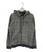 COACHコーチ）の古着「シグネチャージップパーカー」｜ブラック