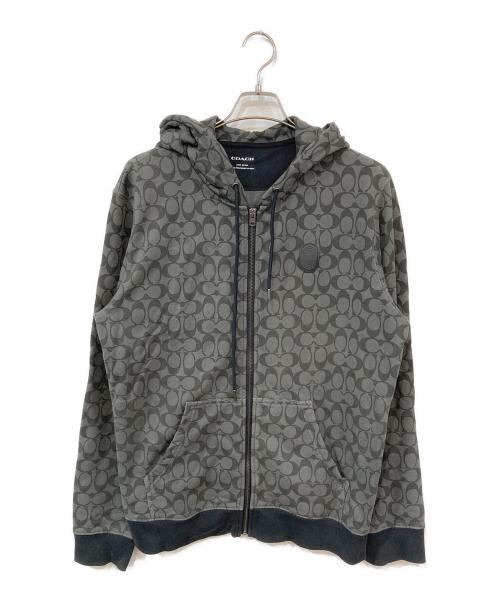 COACH（コーチ）COACH (コーチ) シグネチャージップパーカー ブラック サイズ:SIZE Lの古着・服飾アイテム