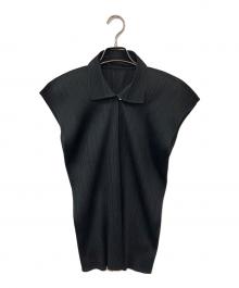 PLEATS PLEASE（プリーツプリーズ）の古着「プリーツカットソー」｜ブラック