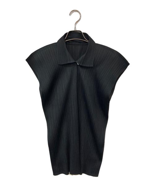 PLEATS PLEASE（プリーツプリーズ）PLEATS PLEASE (プリーツプリーズ) プリーツカットソー ブラック サイズ:SIZE 4の古着・服飾アイテム