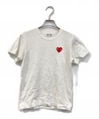 PLAY COMME des GARCONSプレイコムデギャルソン）の古着「ハートワッペンTシャツ」｜ホワイト