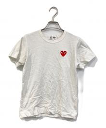 PLAY COMME des GARCONS（プレイコムデギャルソン）の古着「ハートワッペンTシャツ」｜ホワイト