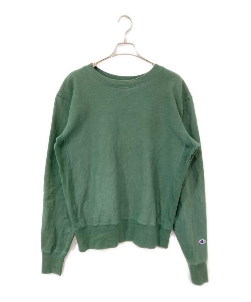 Champion REVERSE WEAVE（チャンピオン リバース ウィーブ）Champion REVERSE WEAVE (チャンピオン リバース ウィーブ) クルーネックスウェット グリーン サイズ:SIZE Lの古着・服飾アイテム