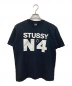 stussyステューシー）の古着「プリントTシャツ」｜ブラック