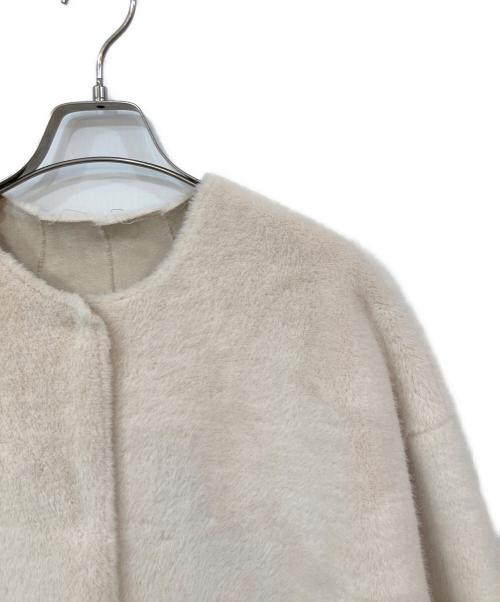 HER LIP TO（ハーリップトゥ）HER LIP TO (ハーリップトゥ) Faux Fur Reversible Coat/フェイクファーリバーシブルコート ホワイト サイズ:SIZE Mの古着・服飾アイテム