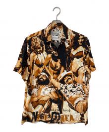 WACKO MARIA×NICEDREAMS（ワコマリア）の古着「Cheech&Chong柄 HAWAIIAN SHIRT/チーチ＆チョン柄 ハワイアンシャツ」｜オレンジ