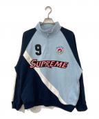 SUPREMEシュプリーム）の古着「Equipe Half Zip Sweatshirt/エキップハーフジップスウェットシャツ」｜スカイブルー