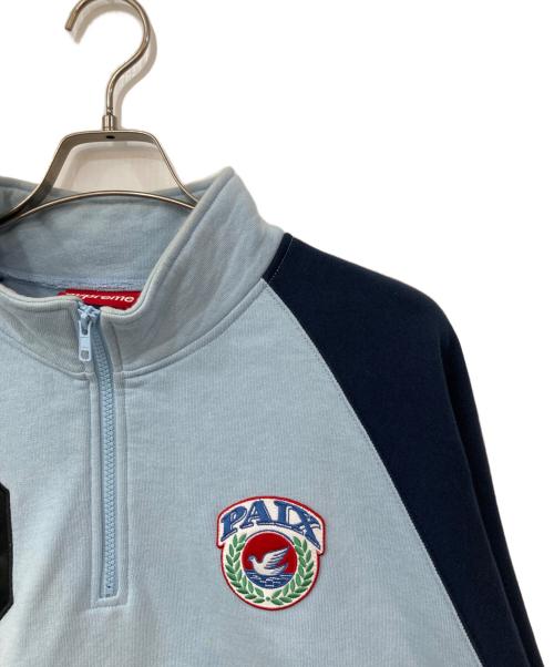 SUPREME（シュプリーム）SUPREME (シュプリーム) Equipe Half Zip Sweatshirt/エキップハーフジップスウェットシャツ スカイブルー サイズ:SIZE Lの古着・服飾アイテム