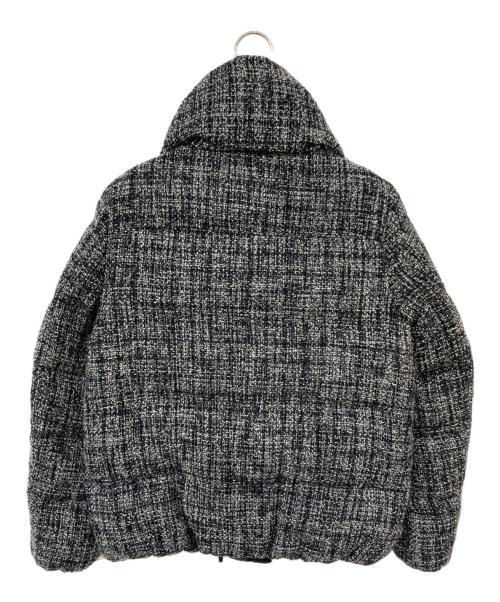 MONCLER（モンクレール）MONCLER (モンクレール) ツイードダウンジャケット グレー サイズ:1の古着・服飾アイテム