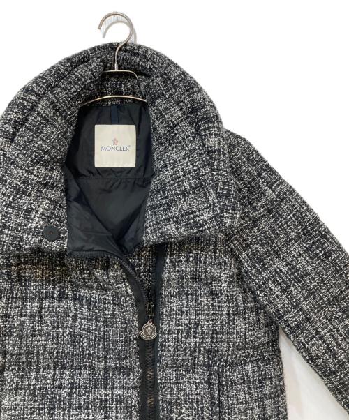 MONCLER（モンクレール）MONCLER (モンクレール) ツイードダウンジャケット グレー サイズ:1の古着・服飾アイテム