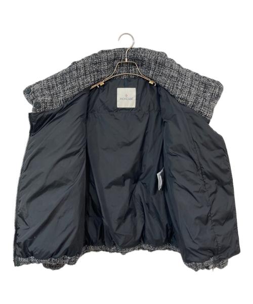 MONCLER（モンクレール）MONCLER (モンクレール) ツイードダウンジャケット グレー サイズ:1の古着・服飾アイテム