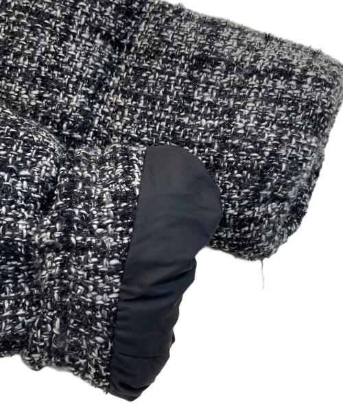 MONCLER（モンクレール）MONCLER (モンクレール) ツイードダウンジャケット グレー サイズ:1の古着・服飾アイテム