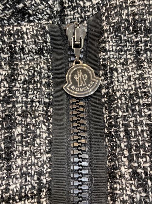 MONCLER（モンクレール）MONCLER (モンクレール) ツイードダウンジャケット グレー サイズ:1の古着・服飾アイテム